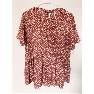 cute ditsy floral peplum!